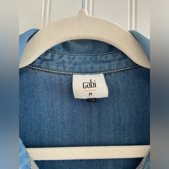 Cabi Long Sleeve Button Up Chambray Soft Denim Western Shirt Medium - Picture 4 of 11